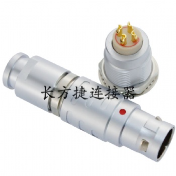 長方捷連接器 4芯塑料金屬圓型推拉自鎖插頭插座 電子儀器儀表測試線束 電源信號線
