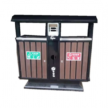 批發采購 鋼板噴塑果皮箱 鋼木奧運桶 不銹鋼包邊垃圾箱