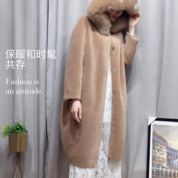 19反季硬貨顆粒羊絨冬女裝品牌折扣批發