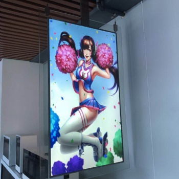 55寸雙面液晶展示廣告標牌 ，透明液晶顯示屏，LCD透明液晶屏，東莞惠華電子透明液晶屏生產廠家