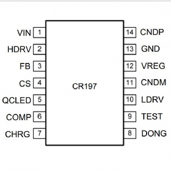 CR197升降壓模式充電管理IC支持快充，適用于移動電源、電動工具、各類多串鋰電池應用產品