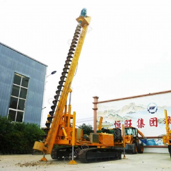履帶式螺旋打樁機(jī) 八米長(zhǎng)螺旋鉆機(jī) 一次成孔
