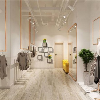 鄭州女裝店裝修設(shè)計(jì)-將美展示出來讓客戶動心