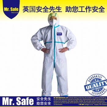 C5膠條型隔離防塵透氣膜連體防護服