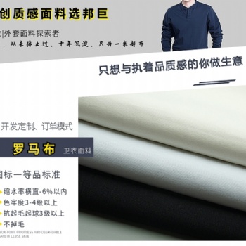 60支長(zhǎng)絨棉錦氨彈力針織羅馬布衛(wèi)衣面料,[邦巨]國(guó)標(biāo)**品生產(chǎn)供應(yīng)