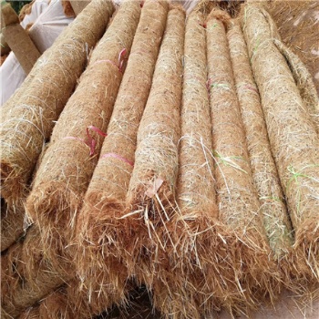 供應秸稈稻草混合草毯 椰殼纖維植草被 環保型 降解快 礦山整治用毯