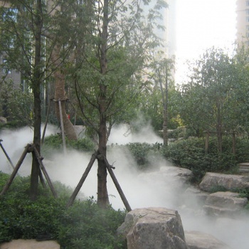 私家花園景觀噴霧造景、涼亭冷霧降溫系統