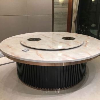 佛山自動(dòng)火鍋?zhàn)缽S家大理石電動(dòng)餐桌佛山電動(dòng)火鍋?zhàn)缽S家
