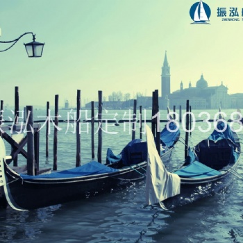 歐式電動貢多拉木船景區(qū)實木游船觀光游艇攝影影視道具