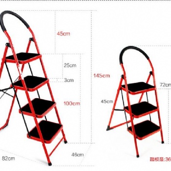 廠家供應(yīng)不銹鋼家用鋁梯家用登高折疊梯