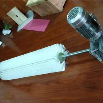 輸送機(jī)電動(dòng)滾刷式皮帶清掃器 電動(dòng)毛刷清掃器