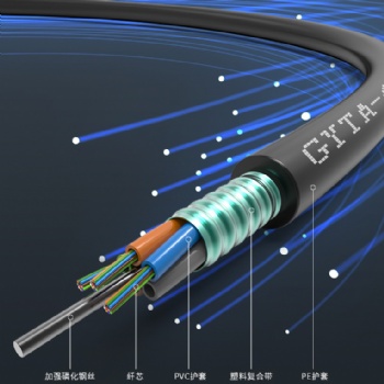 國(guó)標(biāo)烽火96芯防鼠**gyta架空鎧裝束狀國(guó)防光纜 48芯drop cable