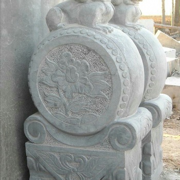 抱鼓門(mén)墩石墩雕像雕刻