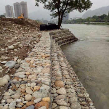承亞網欄 新疆河道治理用網 護岸護坡護堤用網 河床治理石籠網