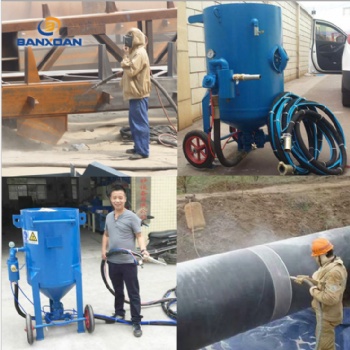 工程泥土車除銹噴砂機(jī)翻新除漆打砂機(jī)除氧化皮河南攪拌車噴沙機(jī)