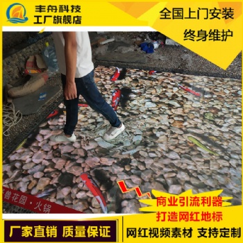 地板LED電子顯示屏小魚花朵舞臺互動感應(yīng)地磚屏LED地面屏幕