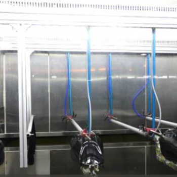 摩托車油箱蓋自動噴油線自動涂裝線噴漆設(shè)備機械手自動無塵噴涂線