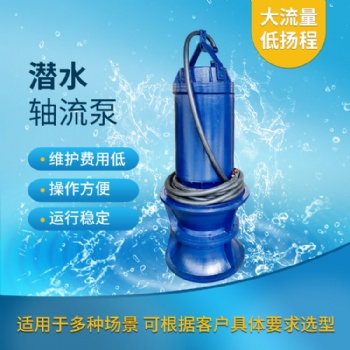 河道治理泵站用QZ潛水軸流泵