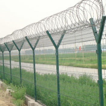 姜建絲網生產銷售機場防護網、監獄防護欄、Y型柱防護網