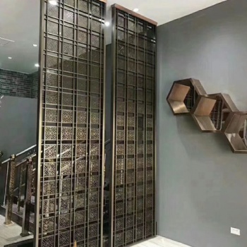 酒店青古銅不銹鋼屏風