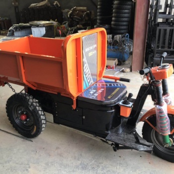 工程三輪車 工地電動三輪車拉砂漿液壓自卸車建筑工地運輸車