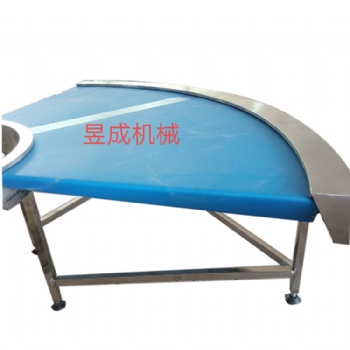 定制食品散料不銹鋼食品級彎道傳送帶無縫對接刀口皮帶轉(zhuǎn)彎機