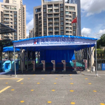大型戶外推拉雨棚遮陽蓬電動篷工廠定制安裝