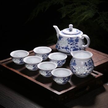 陶瓷茶具套裝 景德鎮(zhèn)手繪茶具批發(fā)廠家 陶瓷茶具定制