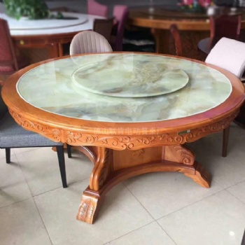 聯(lián)肯家具隱形火鍋餐桌 隱藏電磁爐酒店電動(dòng)大圓桌