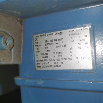 德瑪格demag電機(jī)ZBA/ZNA132B4德國(guó)原裝