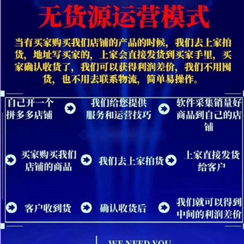 拼多多店群精細(xì)化運(yùn)營培訓(xùn)，采集上貨軟件貼牌招商