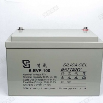 12V100AH動力免維護(hù)蓄電池，鴻晟能源河南鋰電池廠家