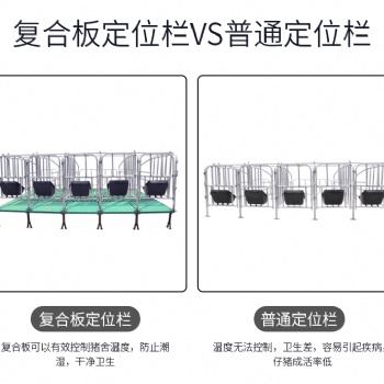 母豬定位欄2.5厚度限位欄豬用漏糞板復(fù)合板10母豬位產(chǎn)床保育兩用