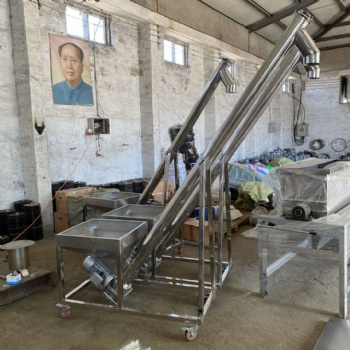 不銹鋼管式絞龍提升機尼龍顆粒傾斜式上料機全自動螺桿給料機