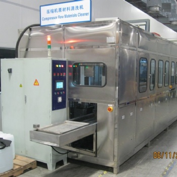蘇州定做壓縮機配件環保型水溶劑除油污全自動機械臂超聲波清洗機