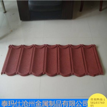 廠家供應(yīng) 彩色金屬瓦 泰瑪仕 彩色防水裝飾瓦 河北泊頭 蛭石瓦 石板瓦 抗溫性高