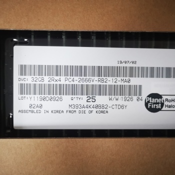 M394K40BB2-CTD三星全新原裝32G 2RX4 2666V RDIMM服務(wù)器內(nèi)存