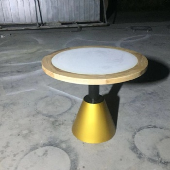 供應(yīng)大理石圓桌 實木包邊圓桌可尺寸定制