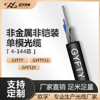 歐孚GYFTY室外非金屬無(wú)鎧阻燃護(hù)套光纜松套防雷光纜