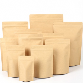 廠家現(xiàn)貨牛皮紙自封袋 內(nèi)鍍鋁食品塑料包裝密封袋印刷可定做