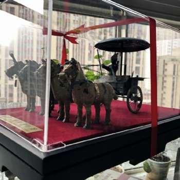 一號銅車馬工藝品，仿古銅馬報價，陜西特色旅游紀念品