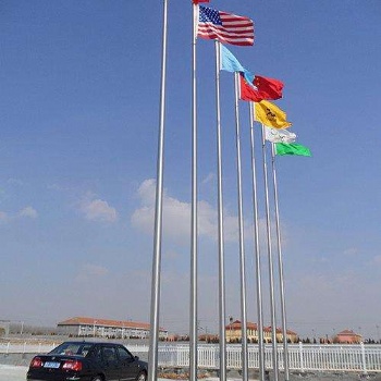 304不銹鋼旗桿 學(xué)校戶外升降錐形國旗桿