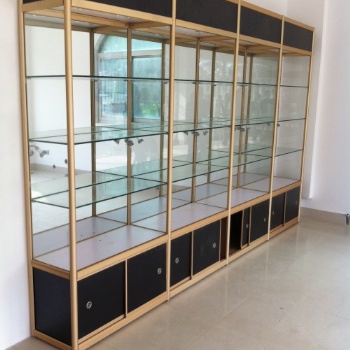 樣品柜辦公室產(chǎn)品化妝品展示柜商業(yè)玻璃展柜定做鈦合金展示架