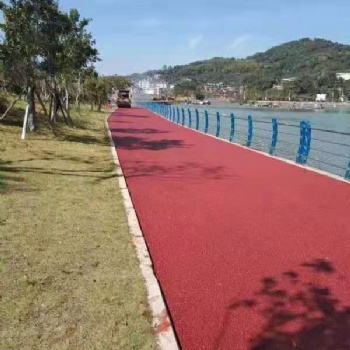 觀瀾公園彩色瀝青施工現(xiàn)場(chǎng)