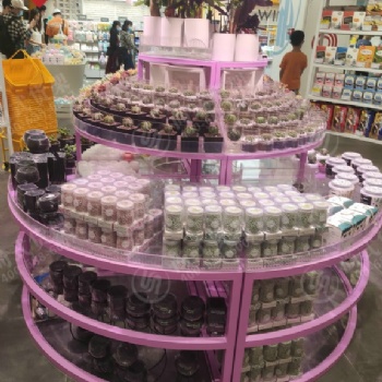海南諾米家居店貨架名創(chuàng)諾米貨架二元店落地中島柜批發(fā)