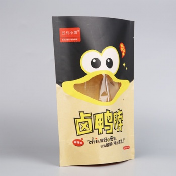 自立拉鏈開(kāi)窗牛皮紙鴨脖袋