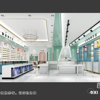 眼鏡店設計效果圖案例 簡約風格眼鏡店設計 時尚眼鏡店