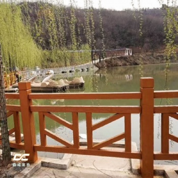 廣東河源水泥仿木護欄 北字款新農村街道建設圍欄室外景區護欄