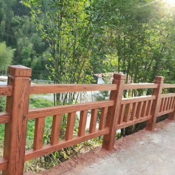 景區(qū)仿木欄桿扶手，混凝土仿藤欄桿，這樣的鄉(xiāng)村建設你喜歡嗎