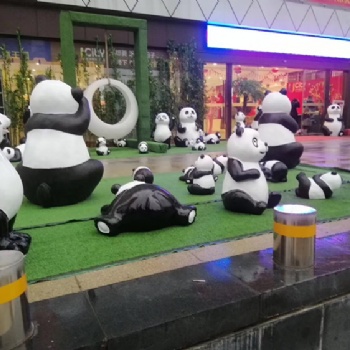 網(wǎng)紅大型兒童熊貓展 玻璃鋼國寶熊貓展覽服務